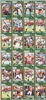 1994 University of Miami Hurricanes Football Uncut Sheet (24 Cards) – Featuring Dwayne "The Rock" Johnson, Ray Lewis and Warren Sapp